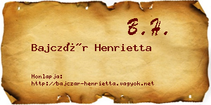 Bajczár Henrietta névjegykártya